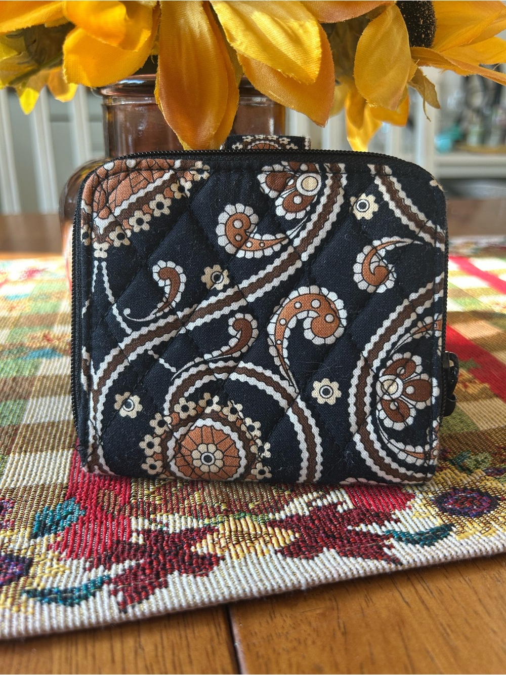 Vera Bradley Cafe Latte Snap Wallet - Picture 2 of 5